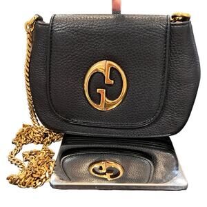 RARE Authentic GUCCI GG Vintage 1973 Chain Shoulder Crossbody Bag Purse
